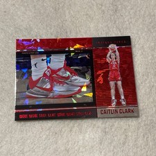 2025 Panini Chronicled Caitlin Clark RED CRACKED ICE HOLO FOIL # 79 Fever