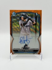 2023 Bowman Chrome - Prospect Autographs Ronald Hernandez #CPA-RH Orange Wave...