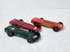 Lot of 3 VTG Cub Scout Pinewood Derby Cars ROAD HOG Jaguar #47 BSA Racer