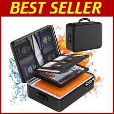Portable Fireproof & Waterproof 8-Layer Document Organizer - 5200°F Protection