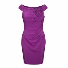 Adrianna Papell purple formal sheath dress size 8 B140