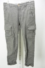 Brunello Cucinelli Flannel Cargo Gray Mens Wool Pants Sz 46