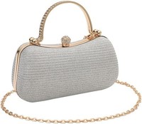 Clutch Damen Abendtasche Klein Elegant Handtasche Glitzer Hochzeit Braut