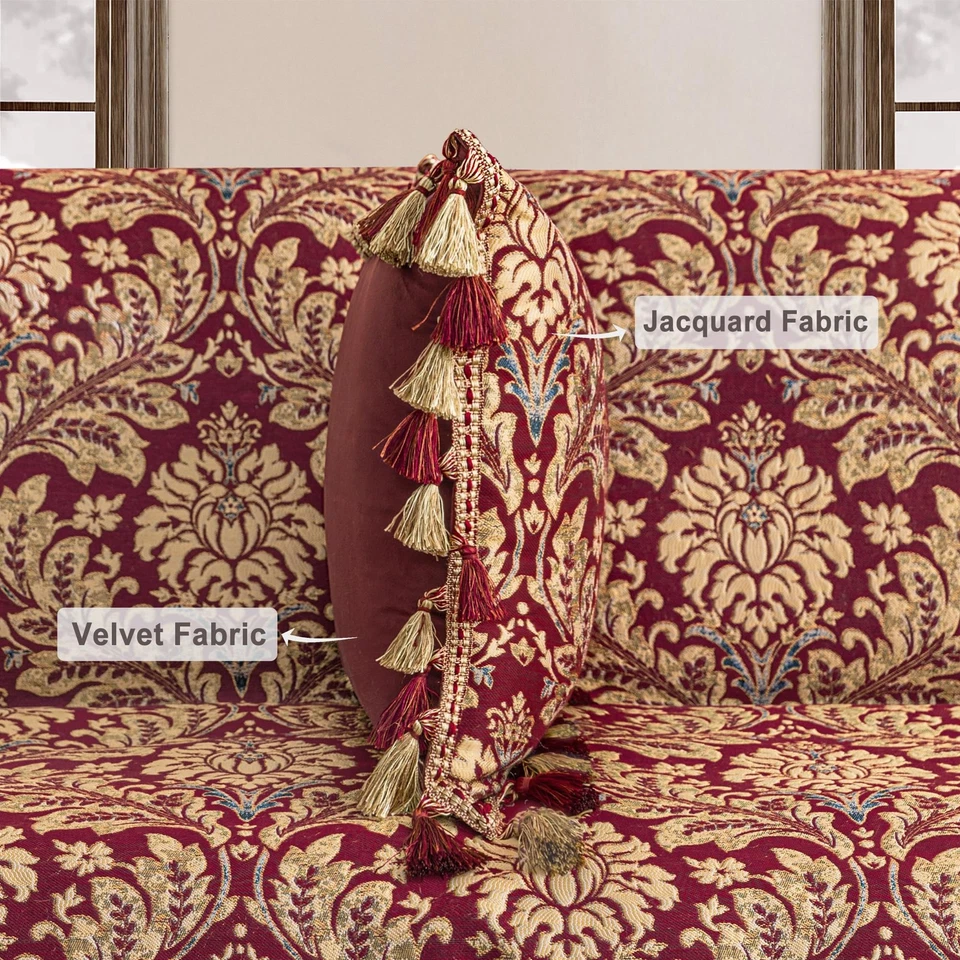 1 Piece Luxury Throw Pillow Covers 20x20 Inch, Damask Floral Decorative Pillo... - Image 3 of 4