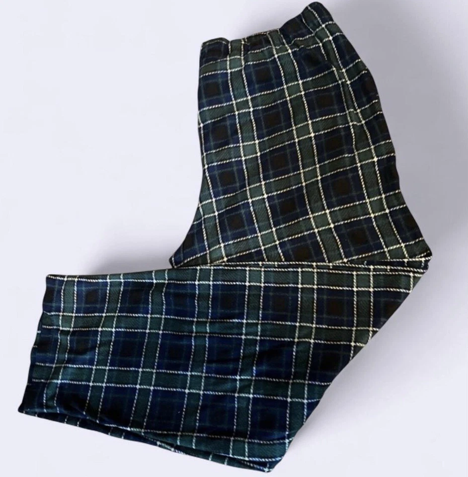 Pantalones de salón a cuadros para hombre Izod en azul y verde Foto 4 de 4