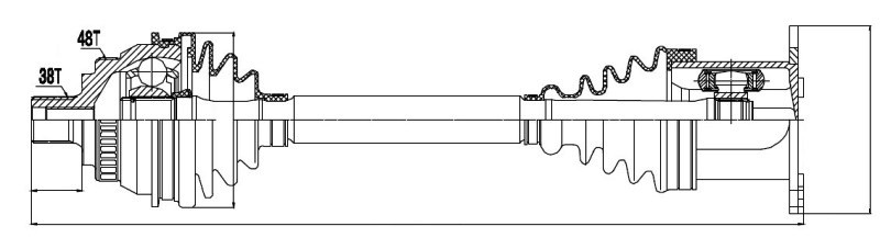 NPW-VW-036 NTY Drive Shaft for FORD,SEAT,VW