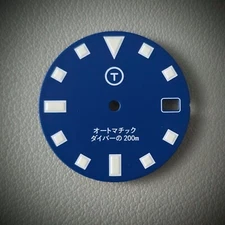 TLDC0621 Blue C3 / Seiko Mod PLGS Date Dial NH35 4R35 SKX SRPD 28.5 28.5mm