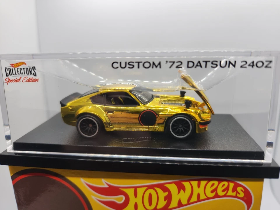 Hot Wheels RLC Custom 72 Datsun 240z Gold Acrylic Case Red Line Club Nissan JDM - Image 2 of 4