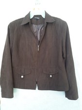 Tango Mango Zip Brown Dress Jacket  8