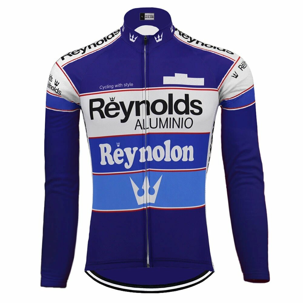 Maillot equipo Reynolds Perico Delgado Campeón Tour Francia 1988 Manga larga