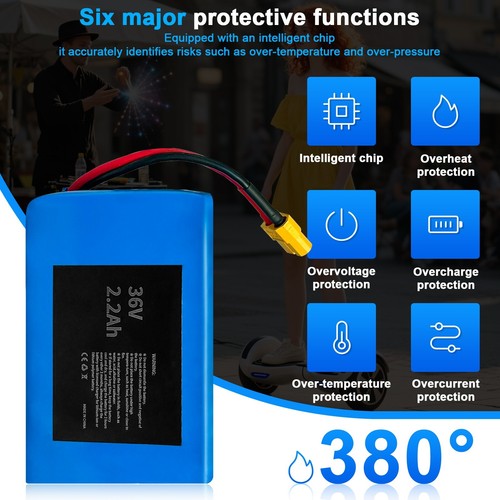 36V 2.2Ah/4.4Ah New Battery For Hoverboard Scooter Balance Board 10S1P/10S2P - Picture 5 of 19