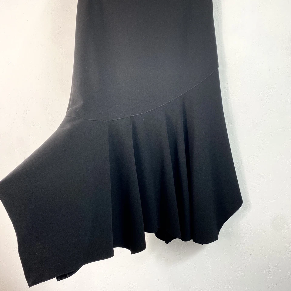 Vintage Y2K 00s Black Midi Handkerchief Whimsygoth Skirt Fit UK 12 - Image 3 of 4