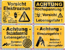 Vorsicht Elektrozaun Achtung