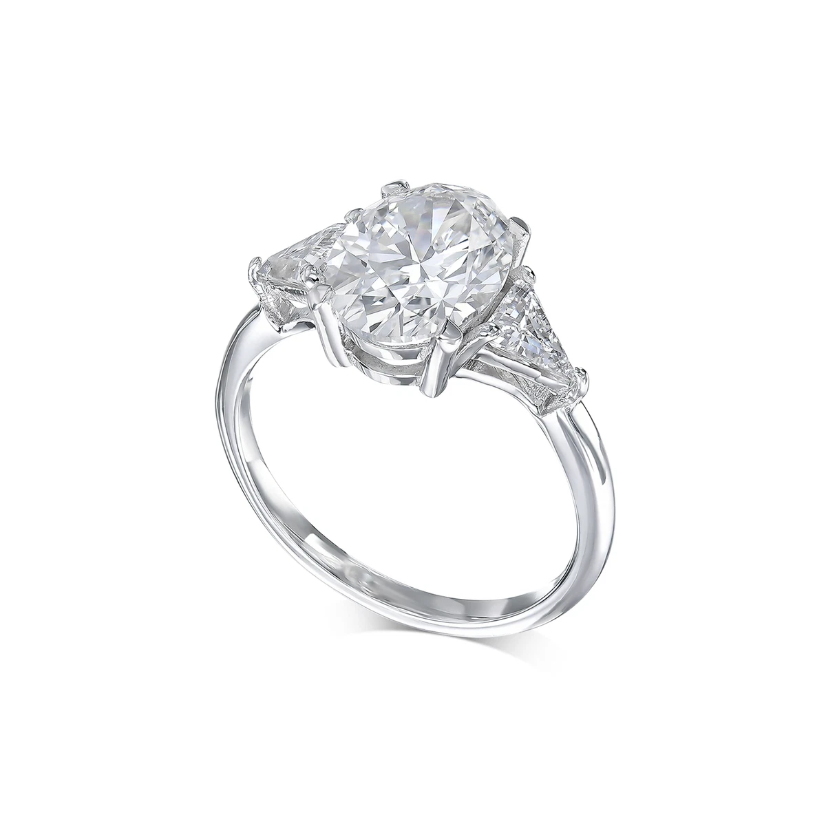 IGI Certified Diamond Engagement Ring VS1 G Oval 4 Carat Lab
