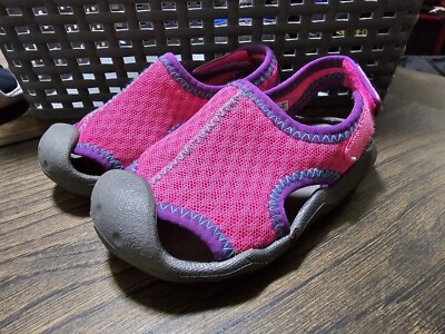 Crocs Water Shoes Pink Girls Kids Mesh Beach SIZE