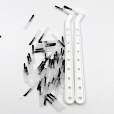 100 Pcs Dental Disposable Composite Brush Tips 9-10mm  2Pcs Brushes Handles