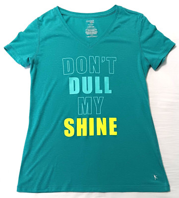Danskin Now Semi Fitted Womens ''Don't Dull My Shine'' S/S Shirt Size S (4-6)