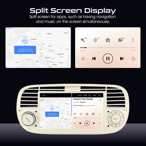 For Fiat 500 2007-2015 7" Carplay Android Auto 2+32G Car Stereo Radio GPS w/Cam - Picture 10 of 15