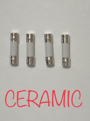 4 pcs CERAMIC Fast Blow Fuse 250V Glass Fuses 5x20mm 5 x 20 mm Various Amps