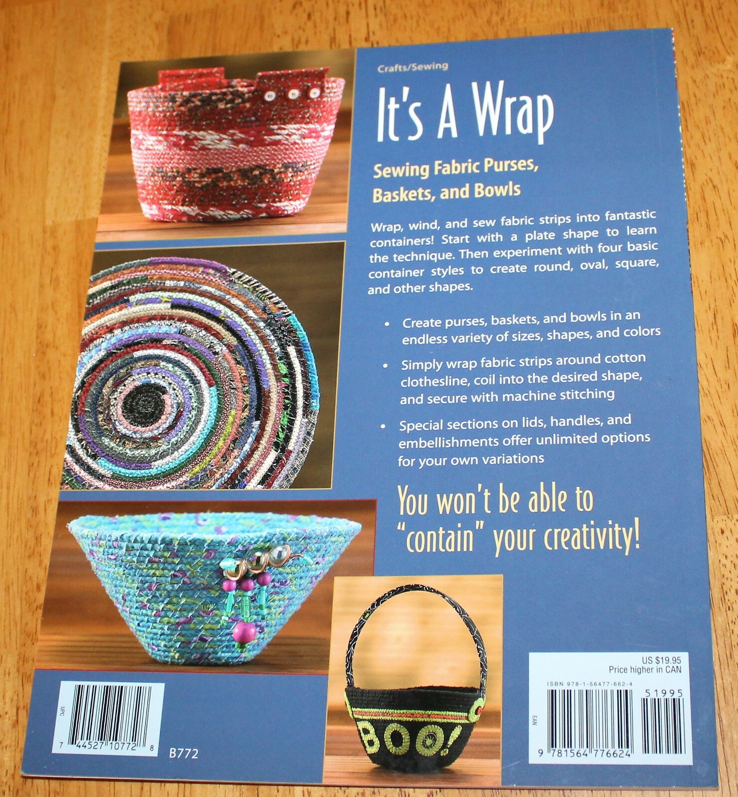 Martindale IT'S A WRAP Sewing Fabric Purses, Baskets, & Bowls
