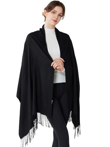 Pashmina Shawls and Wraps For Evening Dress Soft Warm Scarf for Women 01  Black | eBay