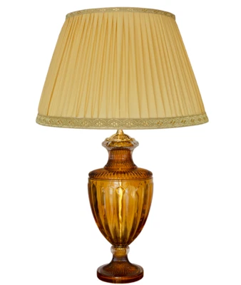 LUCECLASS Lampada da tavolo bella di lusso grande elegante cristallo AMBRA con paralume
