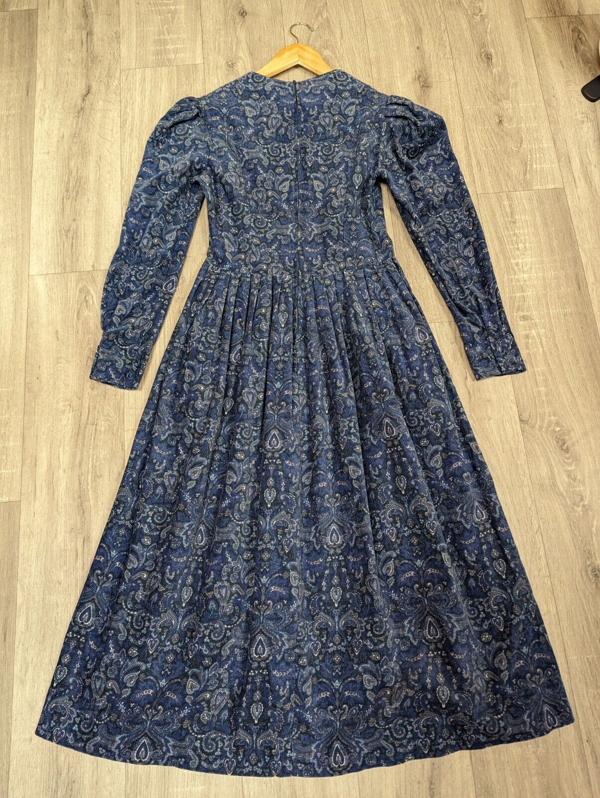 Gorgeous Vintage 1980s Laura Ashley Blue Needlecord Dress - Size 8 | eBay