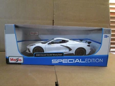 MAISTO/31455 2020 CHEVROLET CORVETTE STINGRAY Z51 WHITE FREE SHIP