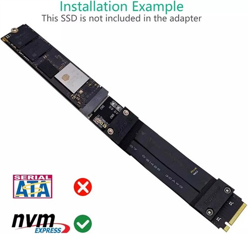 New M.2(NGFF) key M NVMe SSD Extension Cable Extender PCIe 3.0 x4 Full Speed - Afbeelding 2 van 7