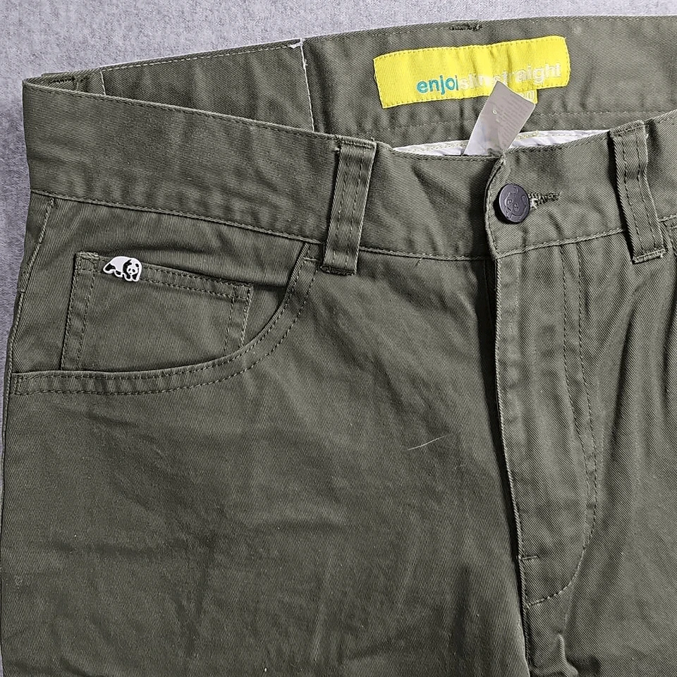 Pantalones Enjoi ajustados rectos de lona 30x34 Foto 4 de 4