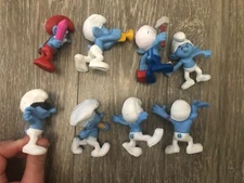 Lot of 8 The Smurfs PVC Figures 3" Toy McDonalds 