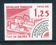 PHOTO CONTRACTUELLE TIMBRE FRANCE NON DENTELE PREOBLITERE N° 175  FORT DE SALSES