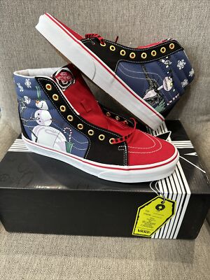 VANS Sk8-Hi NIGHTMARE BEFORE CHRISTMAS HI Mens NEW Christmas Town  Snowman