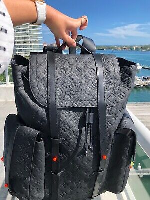 Louis Vuitton Virgil Abloh Christopher Monogram Black Backpack Leather Bag | eBay