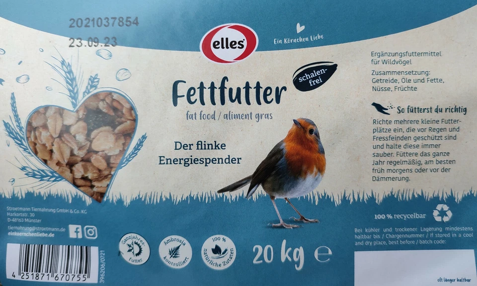 Elles Fettfutter Klassik 20 kg Streufutter mit hochwertiger Mischung