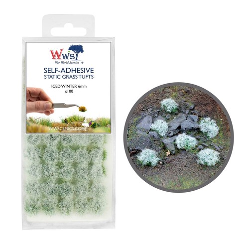 100x Poppy Red Static Grass Tufts 6mm - Model Railway Scenery For Wargames, HO/OO/N/TT