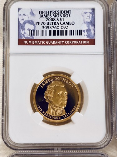 U.S. 2008-S NGC Proof 70 Ultra Cameo 4-Coin Dollar Set - Picture 2 of 10