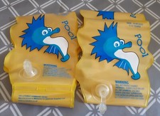 POOL SEAHORSE YELLOW ARM BANDS 2-12 YEARS IN VGC + FREE UK POST