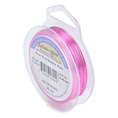 Artistic Wire,Rose Color Silver Plated Tarnish Resistant Copper 18-28 Ga