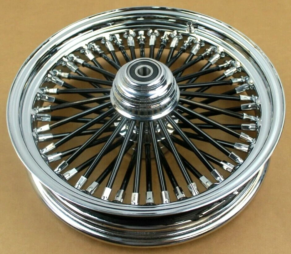 Aro de roda dianteira Drag Specialties disco único preto 50 raios gordos 16x3,5 - Imagem 3 de 4