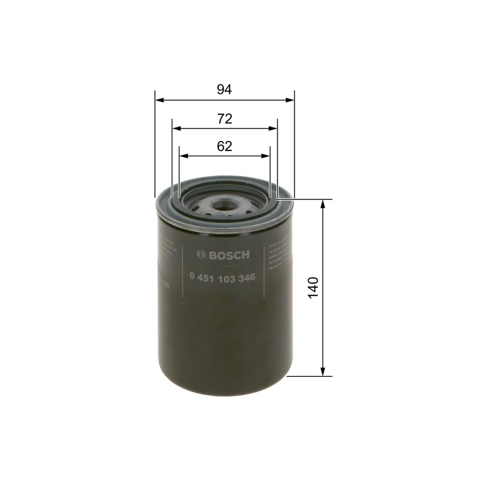 ✅0 451 103 346 OIL FILTER  BOSCH NEU DE STOCK - Imagen 2 de 4