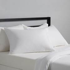 Easy Care Microfiber Pillowcases, Standard Size 30" L x 20" W - Set of 2, White