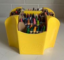 Crayola Crayon Caddy Carrier Yellow Container Storage with Sharpener  Crayons