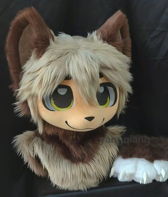 Fursuit Long Fur Husky Fox Mascot Head Party Halloween Fur Cosplay-Promotion