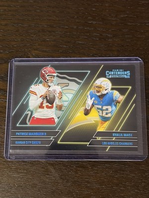 Patrick Mahomes II Khalil Mack 2022 Painini Contenders Platinum /10