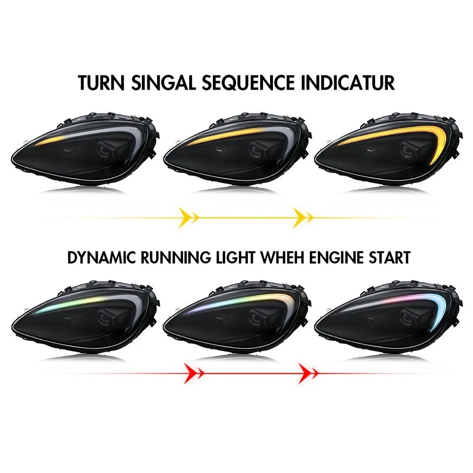 Conjunto de faros LED RGB para Chevrolet Corvette C6 2005-2013  Foto 3 de 4