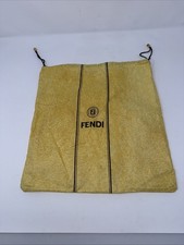 Fendi Dust Bag Yellow Drawstring Closure