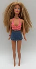 Vintage Butterfly Art Barbie Doll Mattel Outfit Crimped Hair 1998