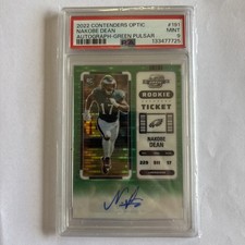2022 Panini Contenders Optic RC Ticket Auto Nakobe Dean #191 Green Pulsar /30