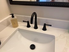 Moen 84023BL Ronan 2-Handle Widespread Bath Faucet w/Valve, Matte Black